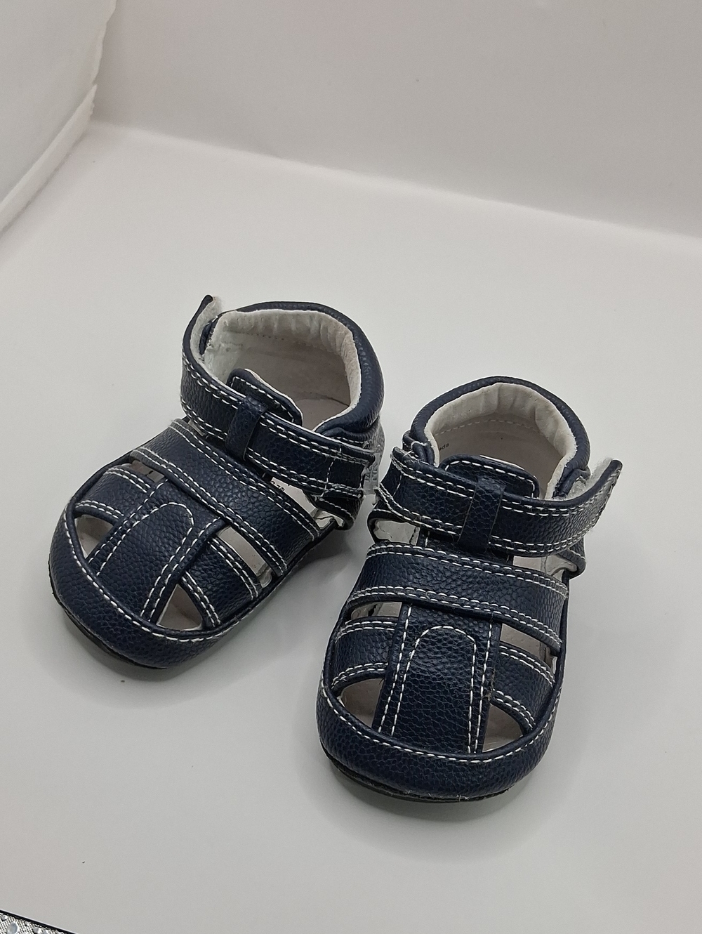 Jack & Lily My Mocs Navy Blue Closed Toe Sandals Baby Size 6-12 Months